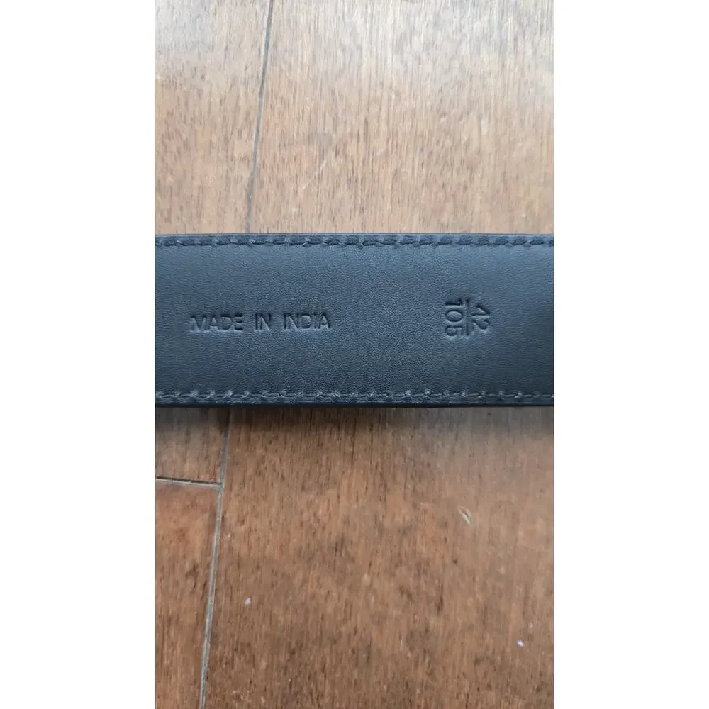 Nwot POLO RALPH LAUREN Black Leather Belt Size 42.10.5